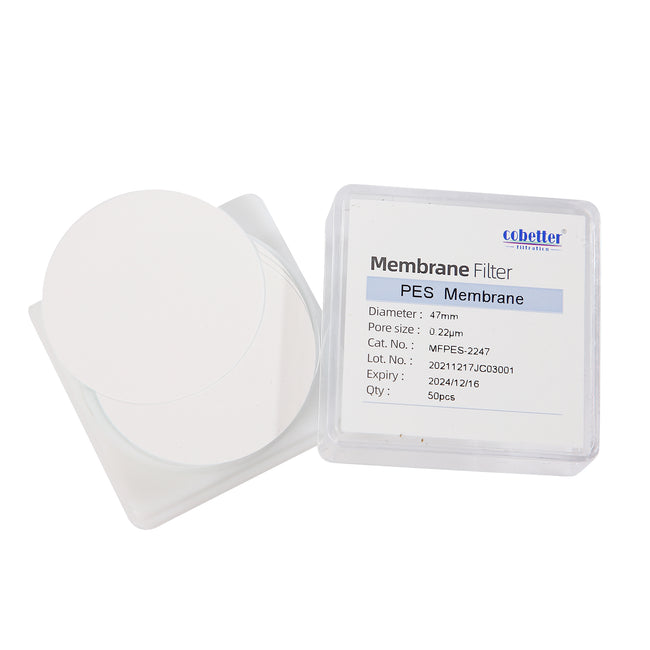 0.22um hydrophilic PES disc membrane filter, diameter 47mm