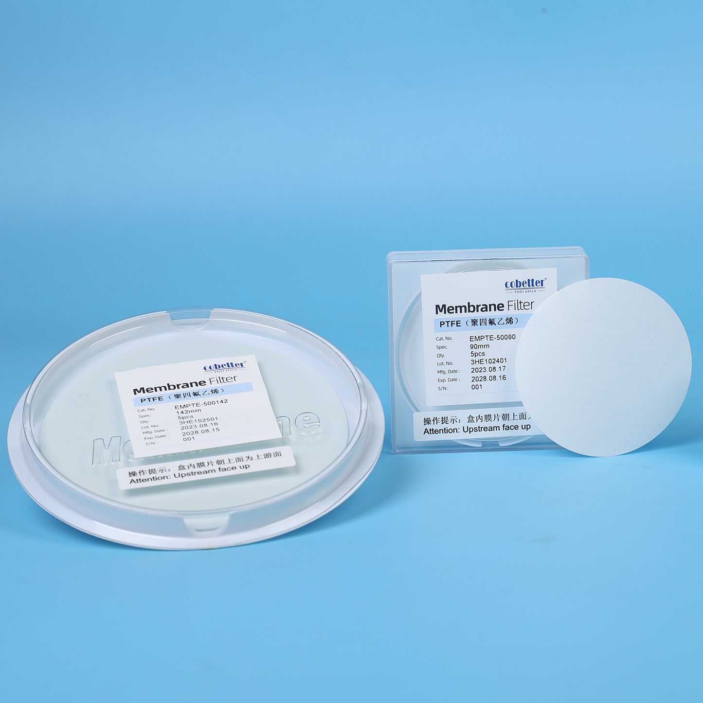 COBETTER ePTFE Disc Membrane Filters, 5/25pcs/pk