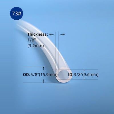 73# tubing, ID 3/8''(9.6mm), OD 5/8''(15.9mm), thickness 1/8''(3.2mm)