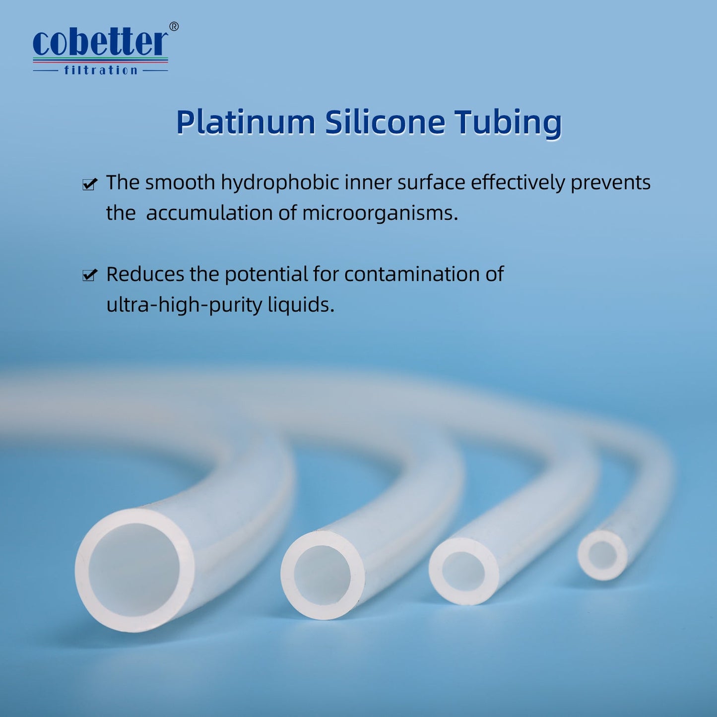 COBETTER 5m/15m Lifemeta™ ST5P Pt-cured Silicone Pump Tubing 1/pk