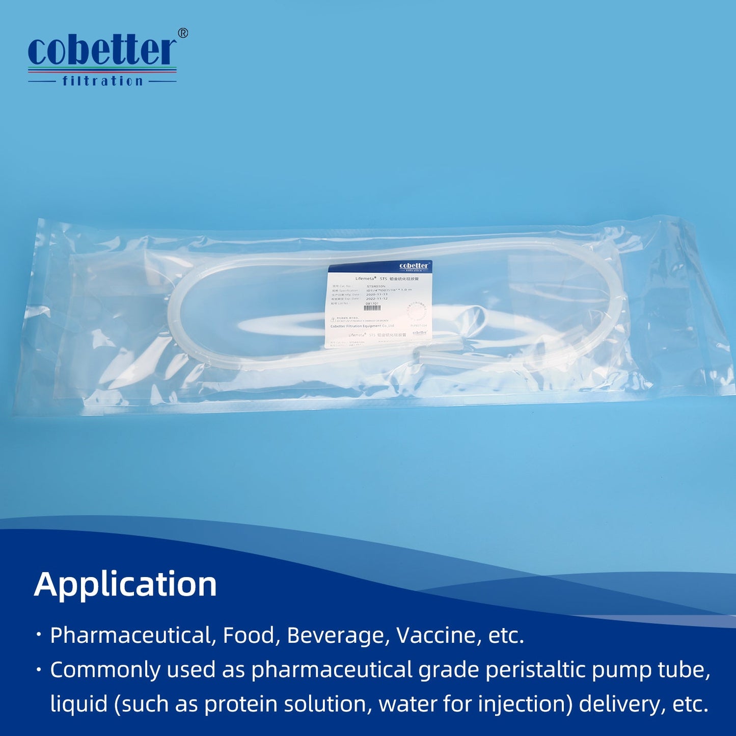COBETTER 1m Lifemeta® STT Platinum Cured Silicone Tubing 10/pk