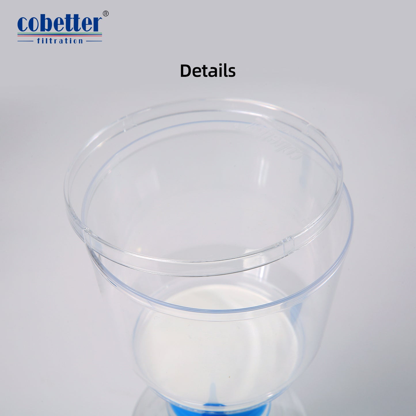 COBETTER Vacuum Filter Bottle Top Only with  Double-layer Hydrophilic PVDF Membrane