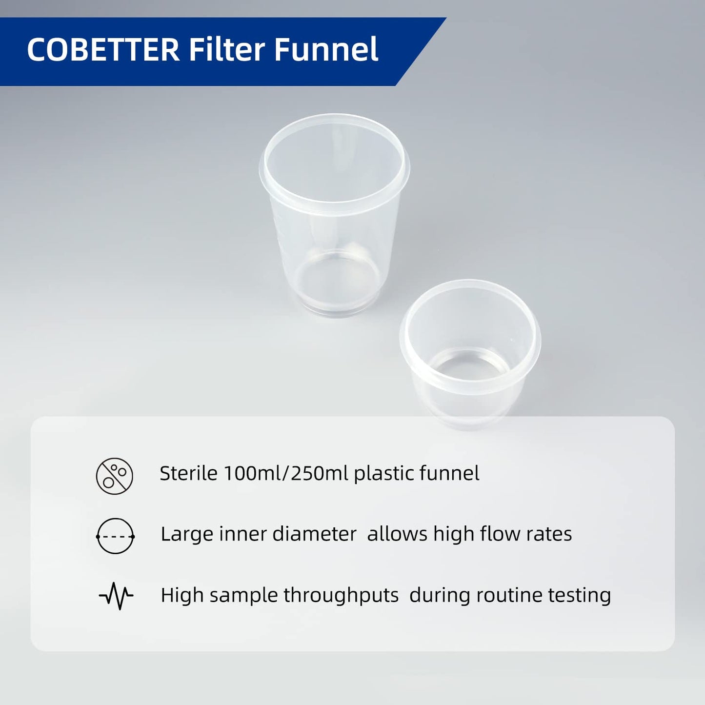 COBETTER Funnel, Without Membrane, Sterile, 250mL