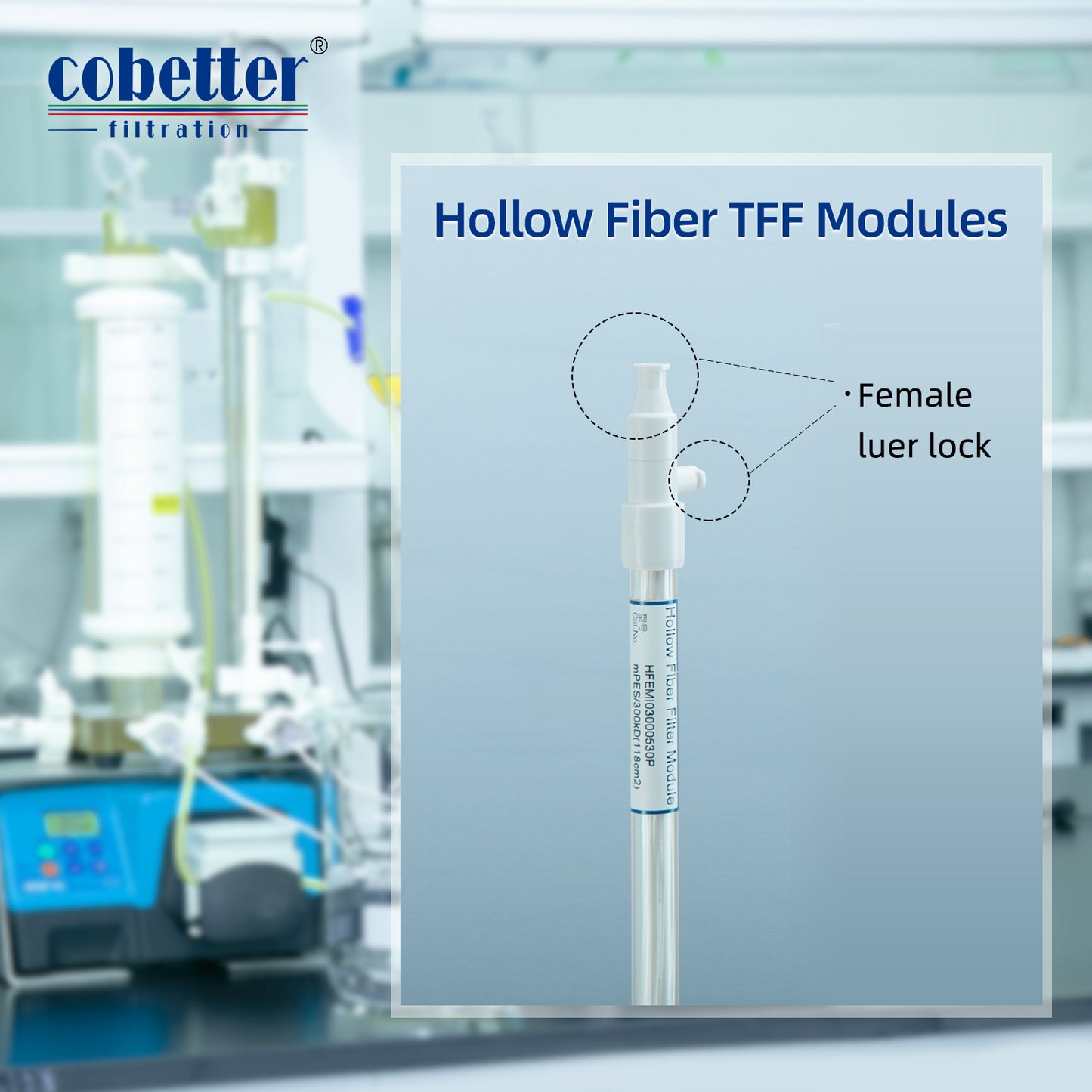 COBETTER 0.5mm Lab Hollow Fiber TFF, mPES