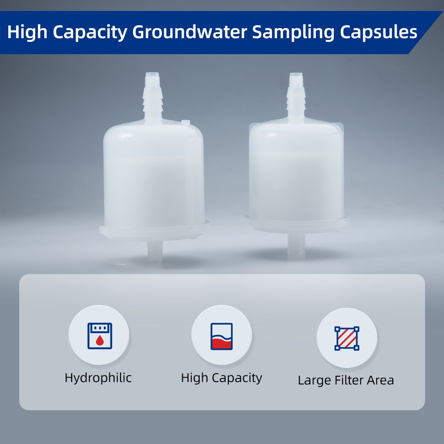 COBETTER Groundwater Sampling Capsules High Capacity PES Membrane 0.45µm