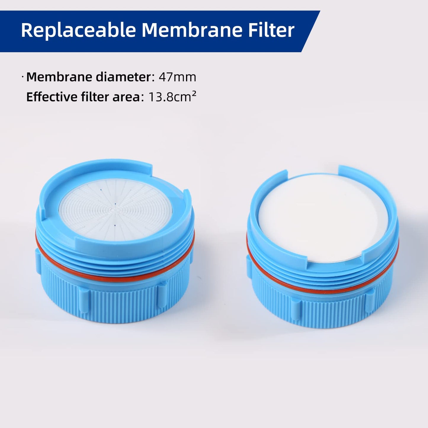 COBETTER Filter Holder Polypropylene Reusable for 47mm Disc Membranes