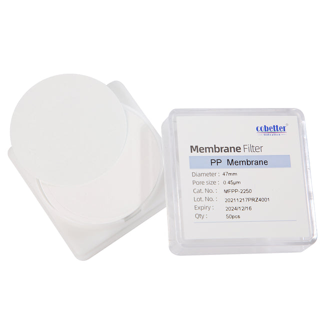 0.45um hydrophobic PP disc membrane filter, diameter 47mm
